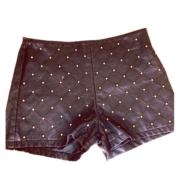 Forever 21 Pants - Forever 21 Studded Vegan Leather Shorts